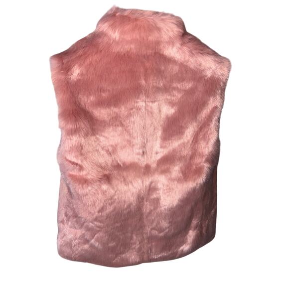 J.Crew Rose Pink Faux Fur Zip Vest NWT Petite XXS MSRP $128 - Picture 5 of 5